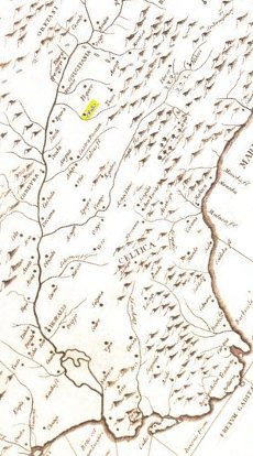 Valle del Guadalquivir en mapa Bética Antigua, S. XVII